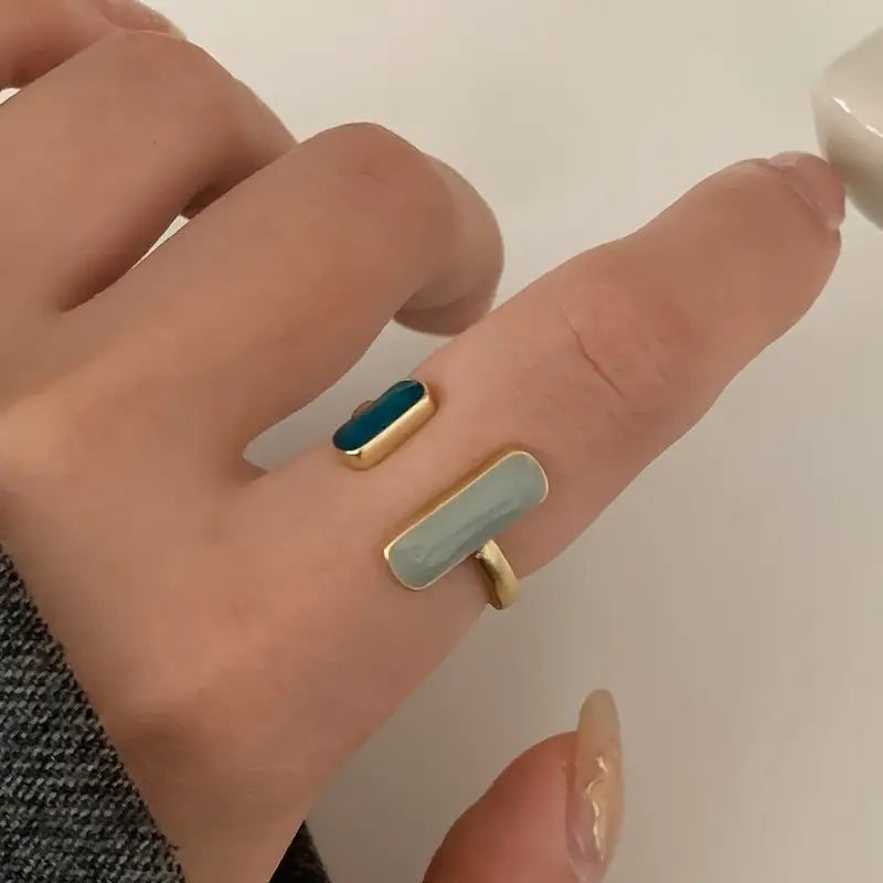 Elegant Adjustable Open Ring for Women - Versatile Zinc Alloy