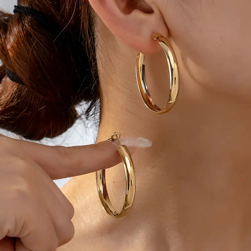 4 cm Hoop Earrings