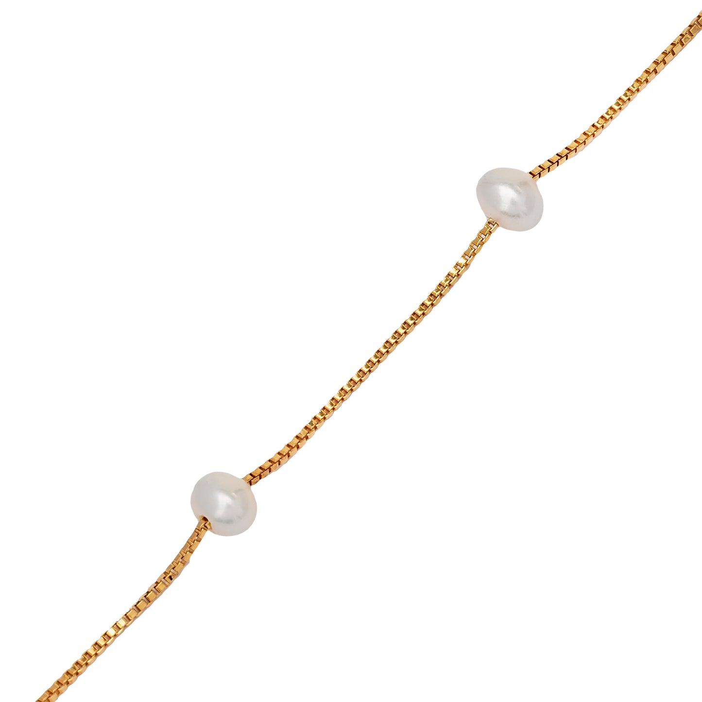 Round Cut Pearl Design Box Bracelet