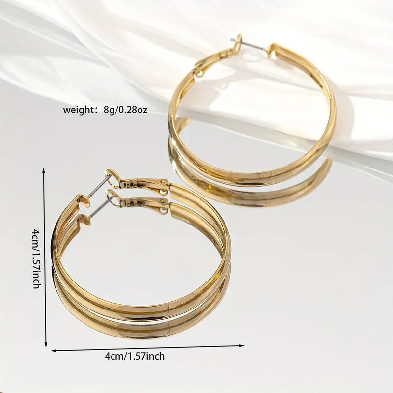 4 cm Hoop Earrings