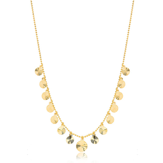 Hammered Rounded Charms Design Necklace