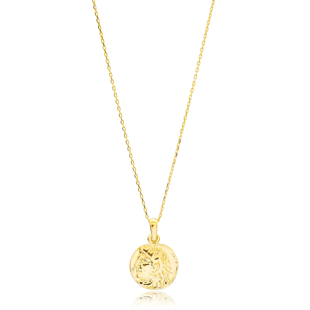 Two Faces Medallion Design Necklace