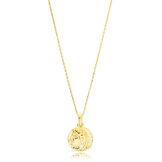 Two Faces Medallion Design Necklace