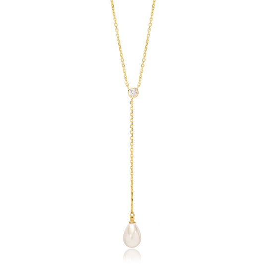 Pearl with Zircon Stone Pendant