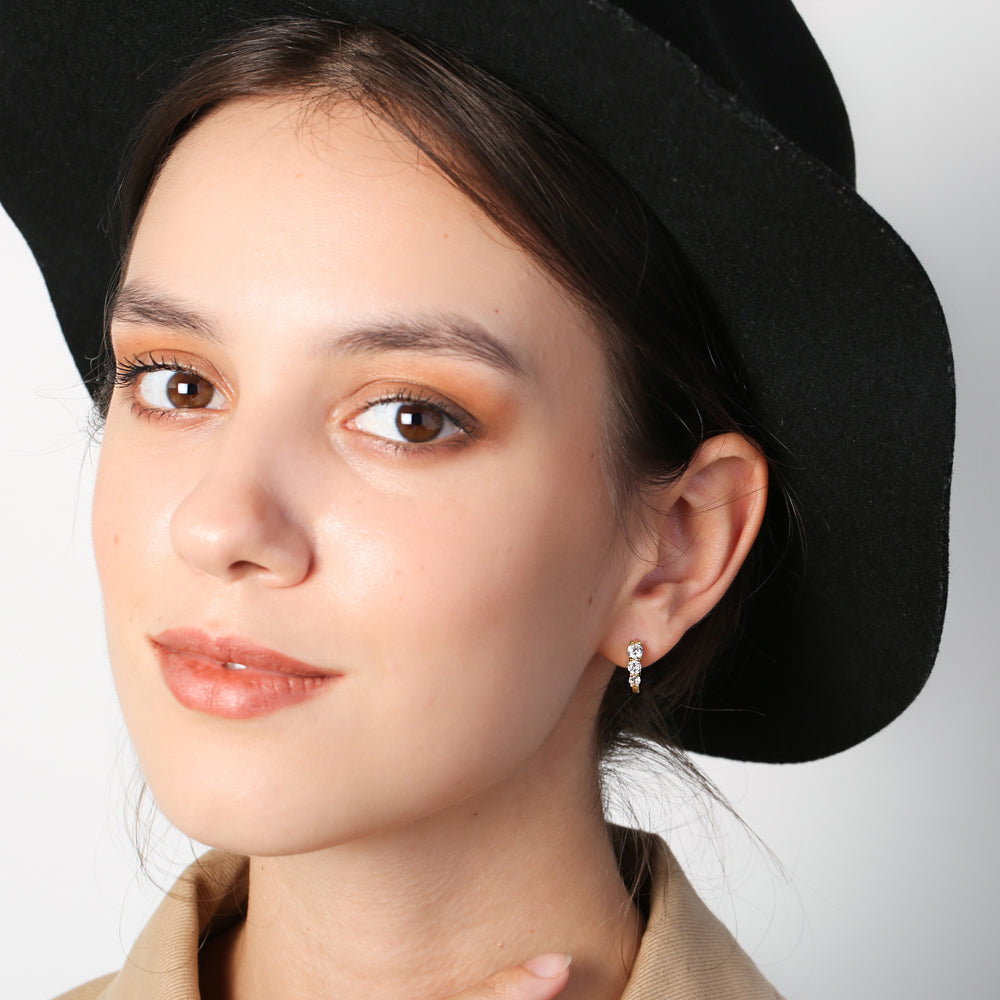 Zircon Stones Design Earrings