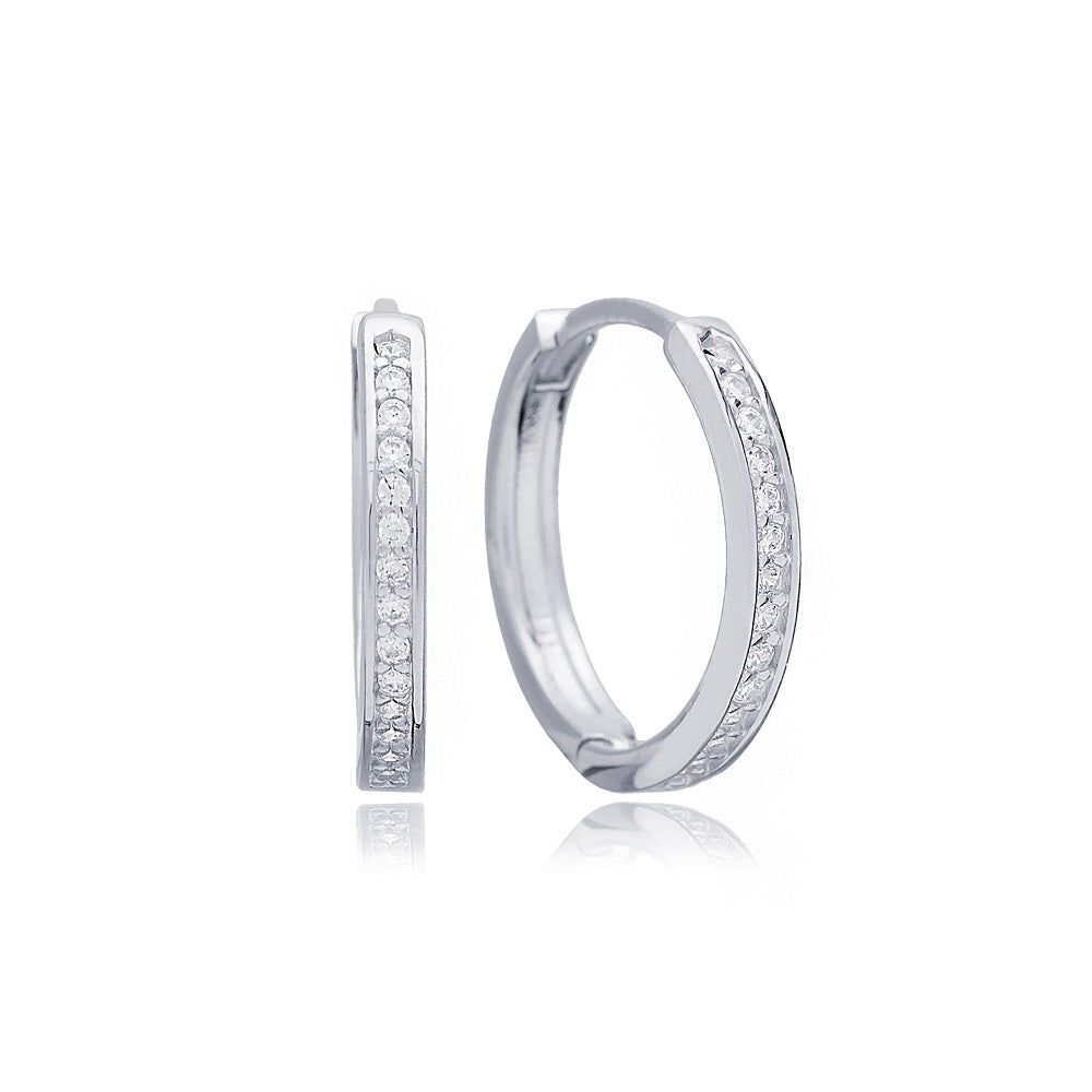Ø18 mm Zircon Stone Hoop Earrings