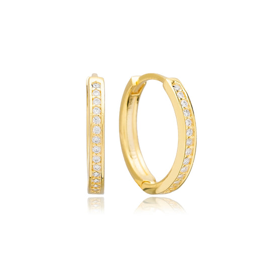 Ø18 mm Zircon Stone Hoop Earrings