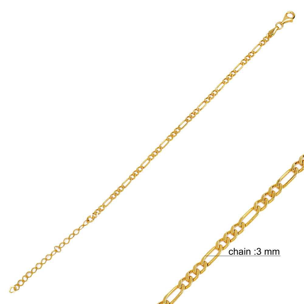 Figaro Chain Bracelet 2.5 mm