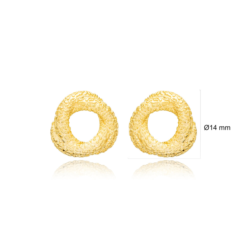 Round Shape Textured Earrings