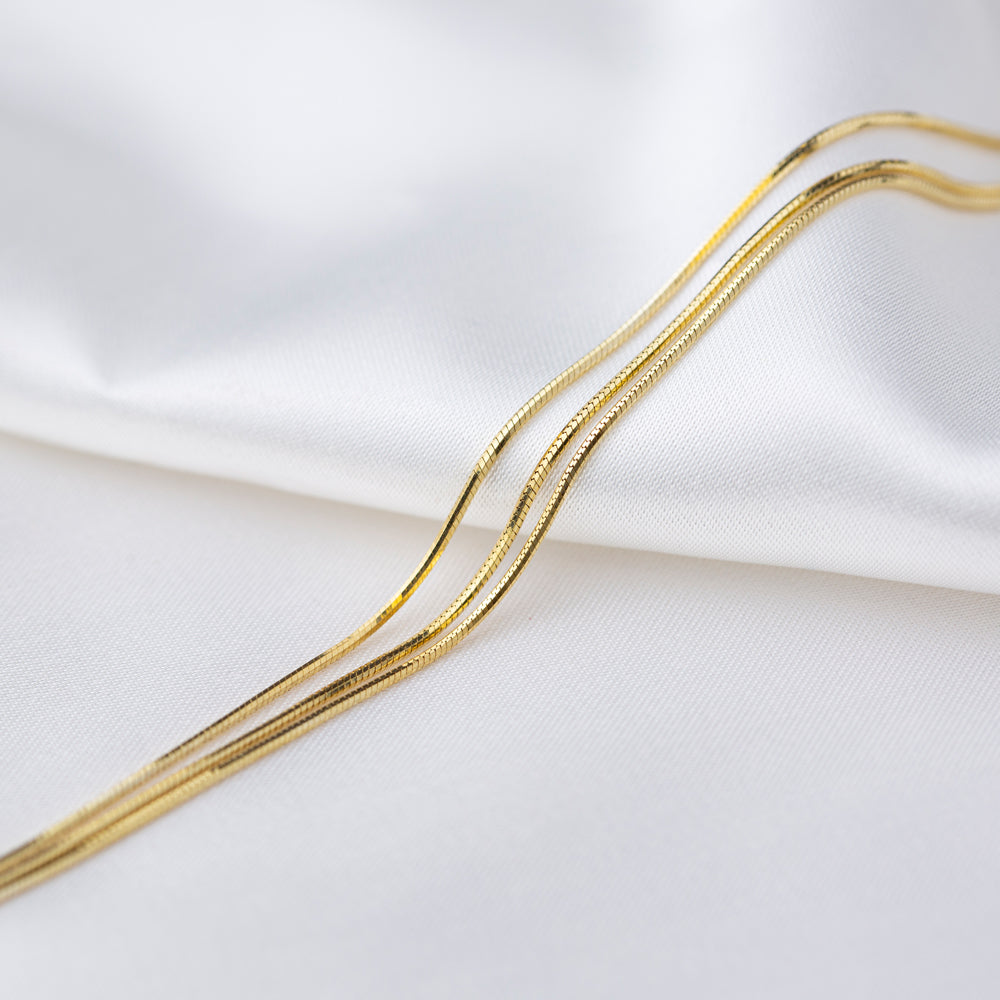 Triple Layers Snake Chain Bracelet