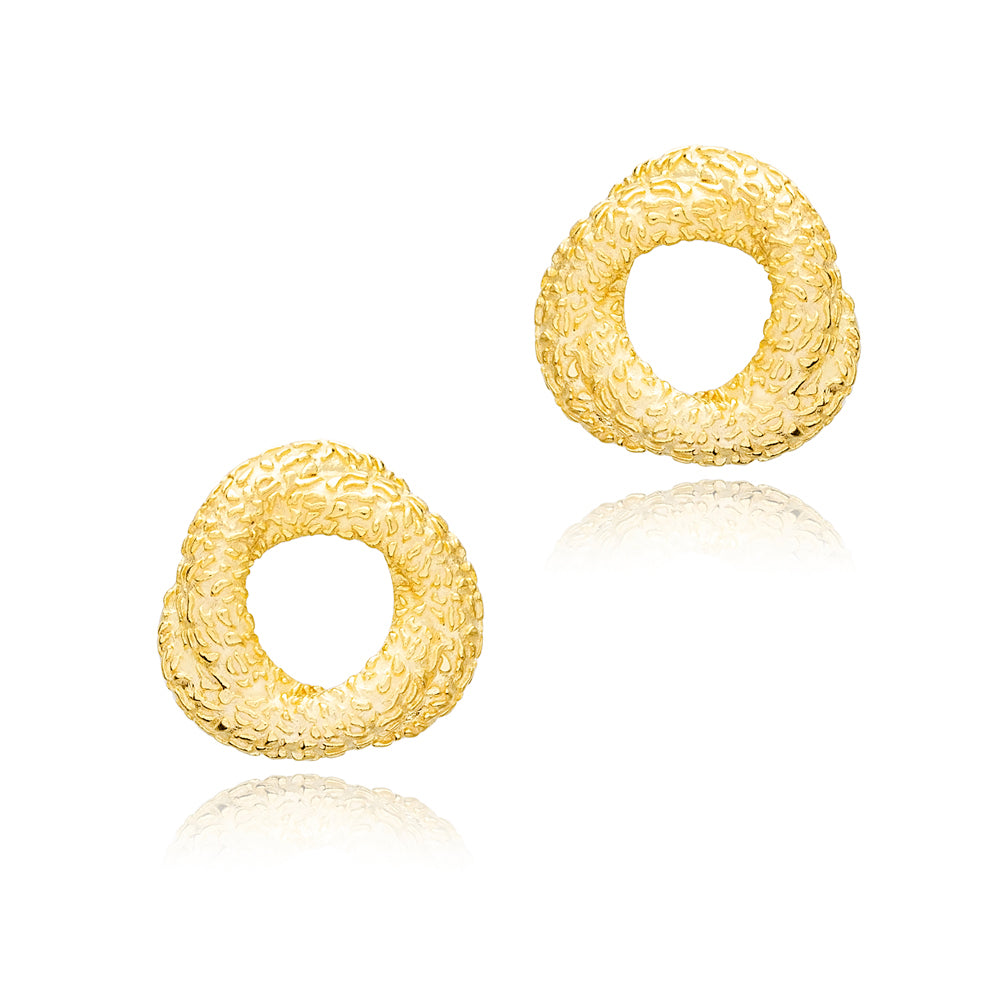 Round Shape Textured Earrings