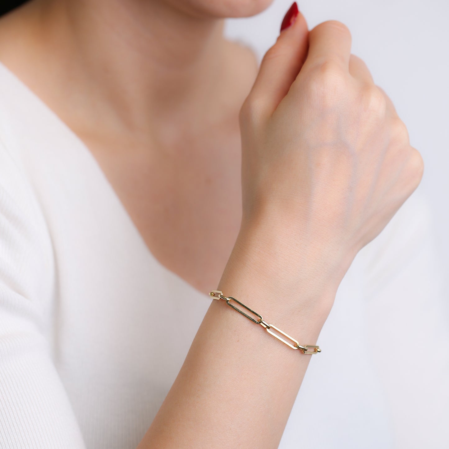Rectangular Chain Design Bracelet