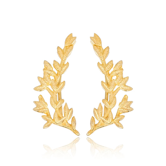 Earring Leaf Design Plain Earrings