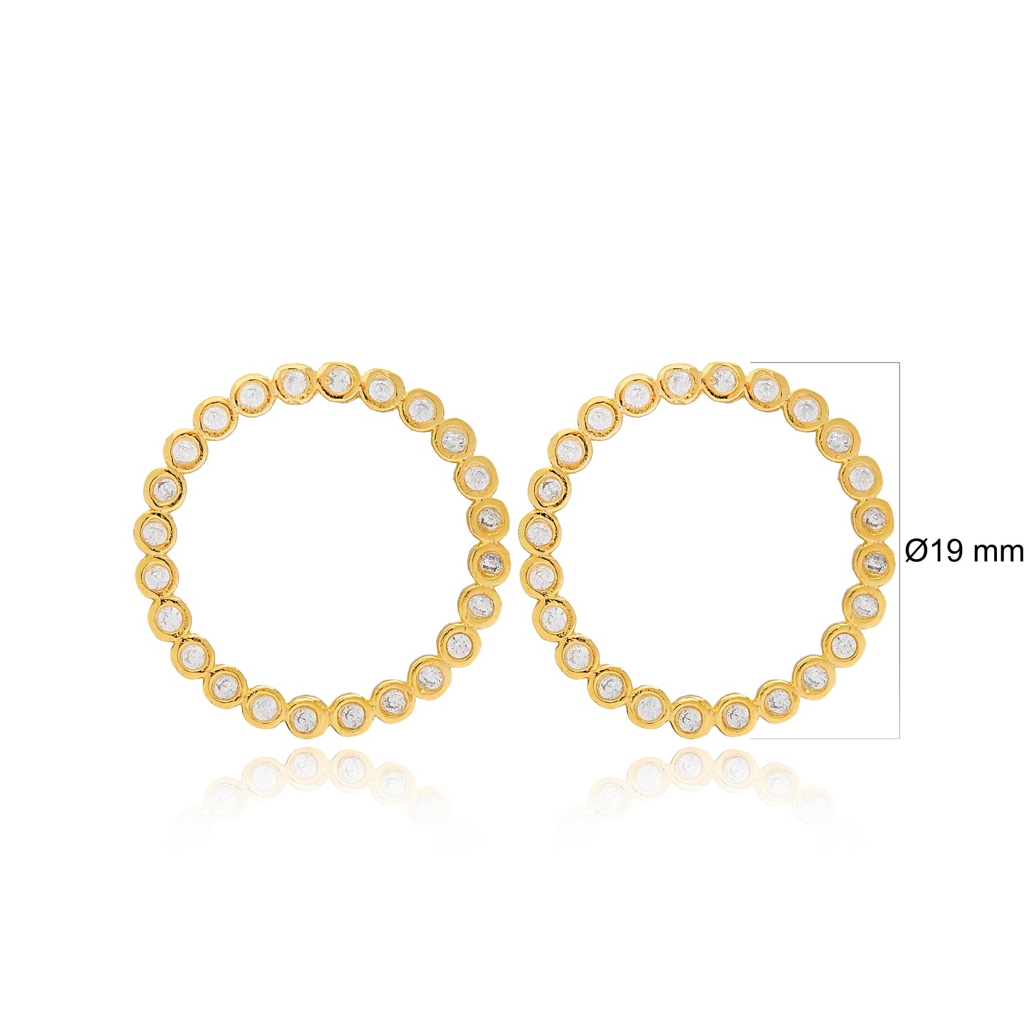 Hollow Round Shape Elegant Stud Earrings