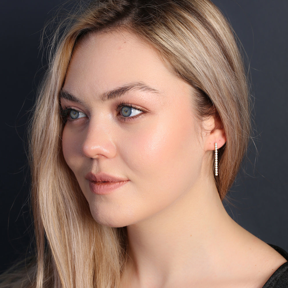 Clear Zircon Stone Stud Earring