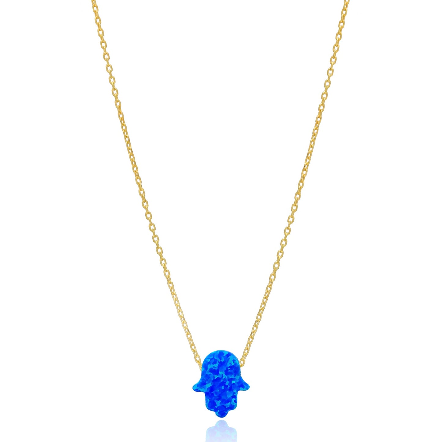 Opal Hamsa Necklace