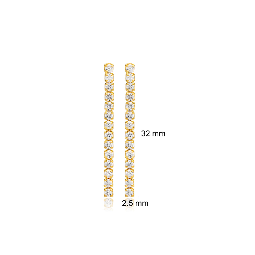 Clear Zircon Stone Stud Earring