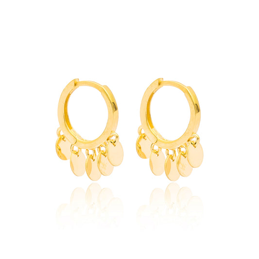 Earring with rounded charms