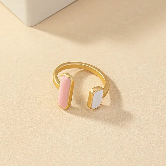 Elegant Adjustable Open Ring for Women - Versatile Zinc Alloy