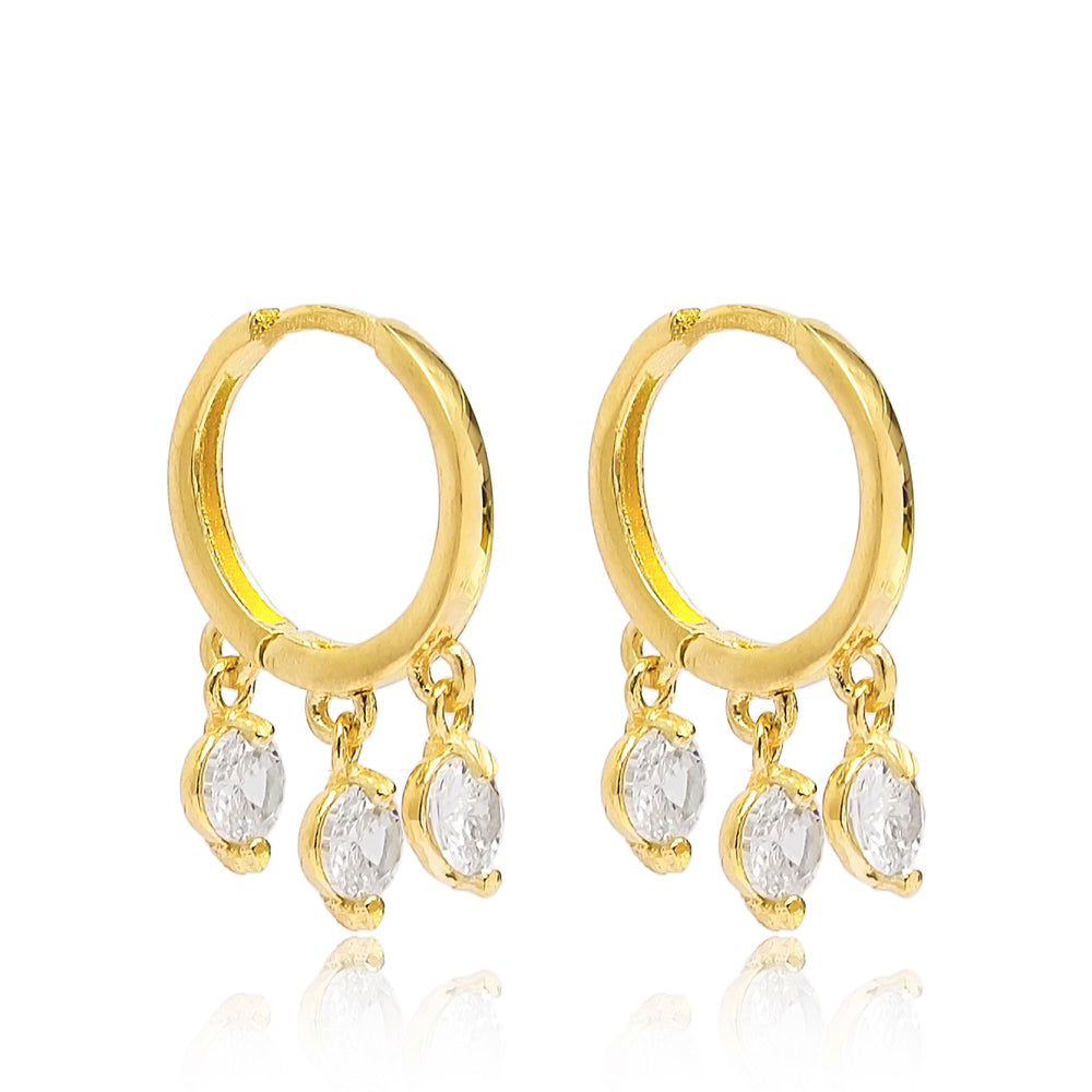 Hoop Earrings with Zircon