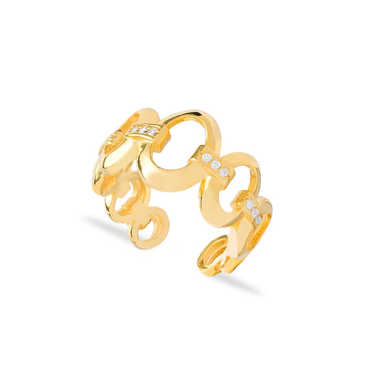 Trendy Cable Chain Adjustable Ring
