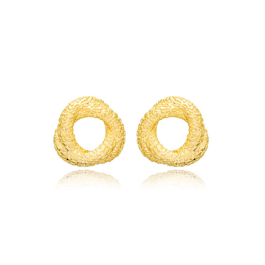 Round Shape Textured Earrings