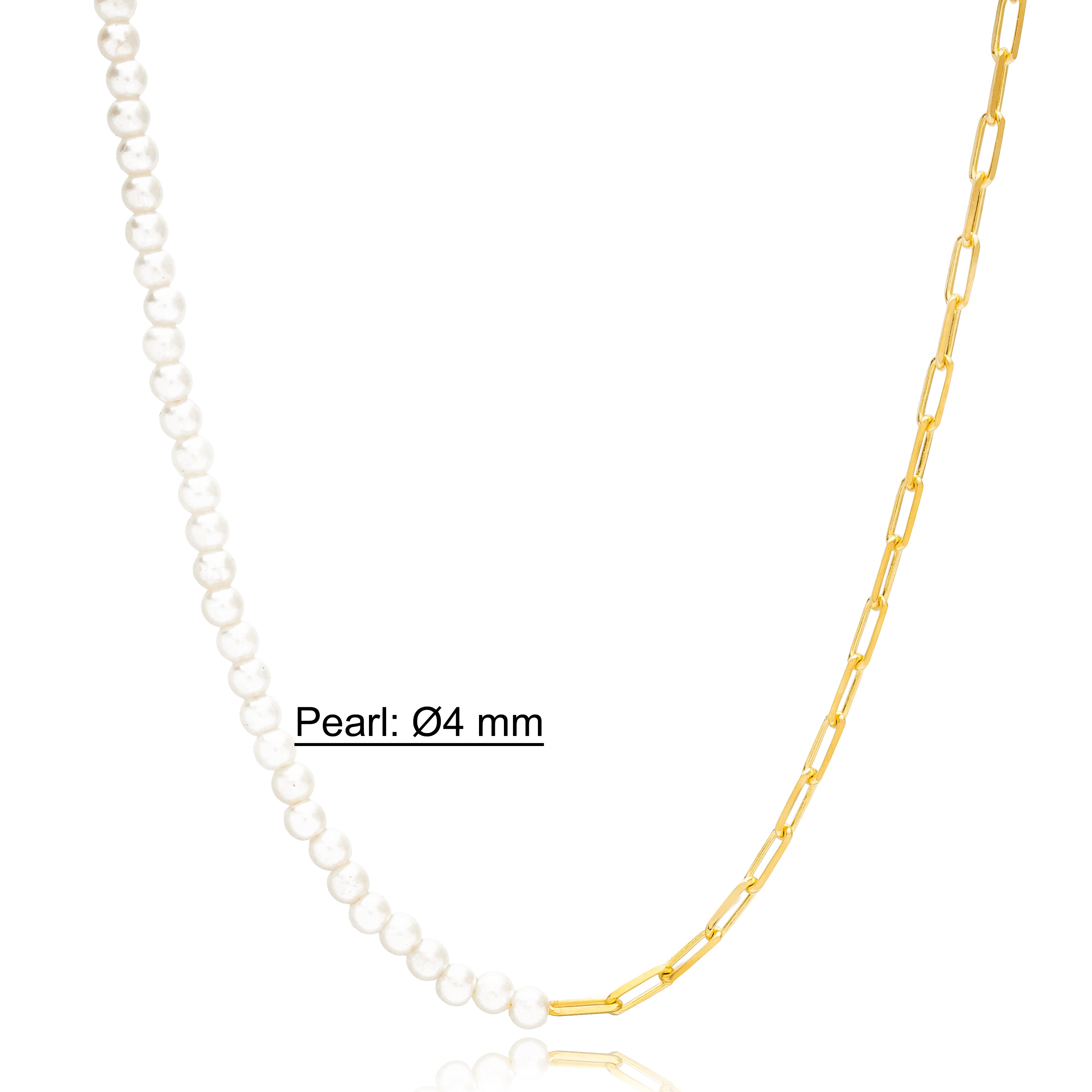 SHIHARA シハラ Half Pearl Chain Pierce 0° Half Pearl Chain Pierce 0° - SHIHARA